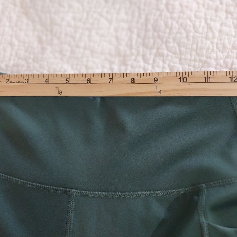Stylish Teal High-Waisted Leggings Pockets In Side Size Small . - Picture 6 of 11